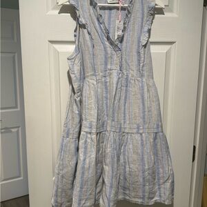 Vineyard Vines Light Blue and White Striped womens Dress